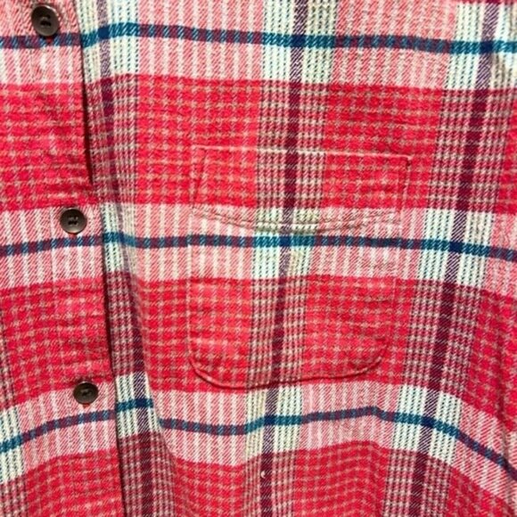 Woolrich Women's Red Casual Plaid Button-Up Long Sleeve Shirt 100% Cotton XXL - Picture 4 of 10